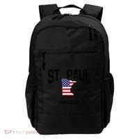 St Paul Minnesota Mn Throwback Retro Usa Flag Meaningful Gift Backpack thumb 0