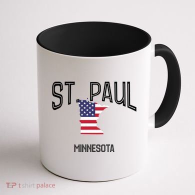 St Paul Minnesota Mn Throwback Retro Usa Flag Meaningful Gift Coffee Mug back