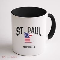 St Paul Minnesota Mn Throwback Retro Usa Flag Meaningful Gift Coffee Mug thumb 1