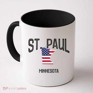 St Paul Minnesota Mn Throwback Retro Usa Flag Meaningful Gift Coffee Mug