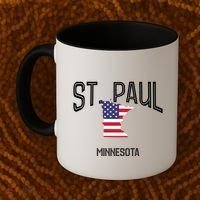 St Paul Minnesota Mn Throwback Retro Usa Flag Meaningful Gift Coffee Mug thumb 2