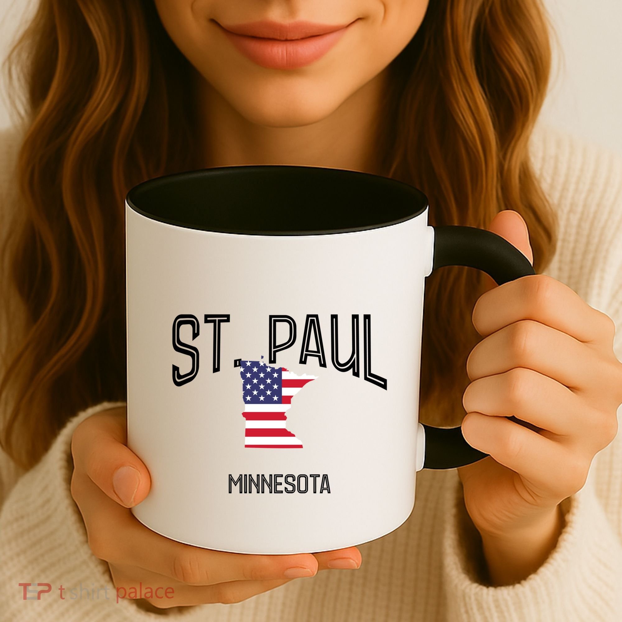 St Paul Minnesota Mn Throwback Retro Usa Flag Meaningful Gift Coffee Mug