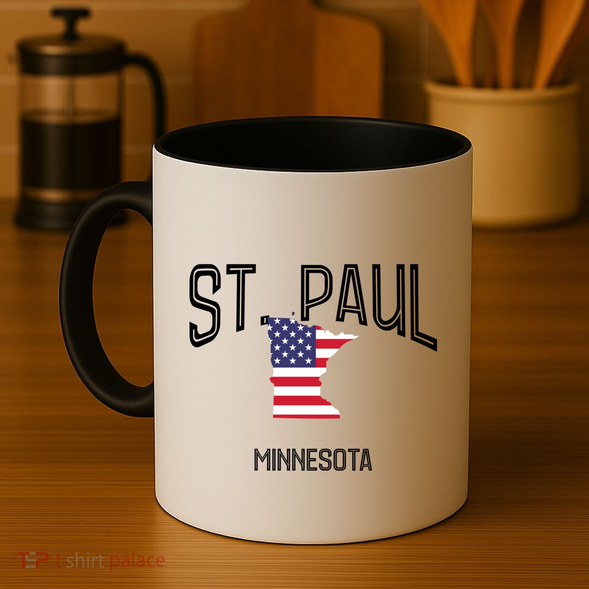 St Paul Minnesota Mn Throwback Retro Usa Flag Meaningful Gift Coffee Mug