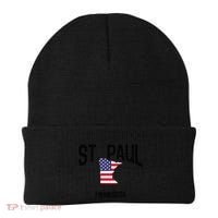 St Paul Minnesota Mn Throwback Retro Usa Flag Meaningful Gift Beanie thumb 0