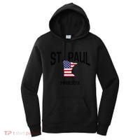 St Paul Minnesota Mn Throwback Retro Usa Flag Meaningful Gift Women's Hoodie thumb 0