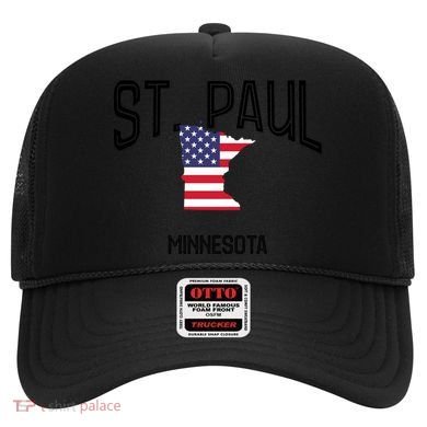 St Paul Minnesota Mn Throwback Retro Usa Flag Meaningful Gift Hat