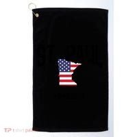 St Paul Minnesota Mn Throwback Retro Usa Flag Meaningful Gift Golf Towel thumb 0