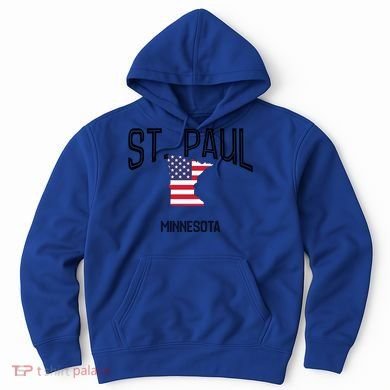 St Paul Minnesota Mn Throwback Retro Usa Flag Meaningful Gift Hoodie