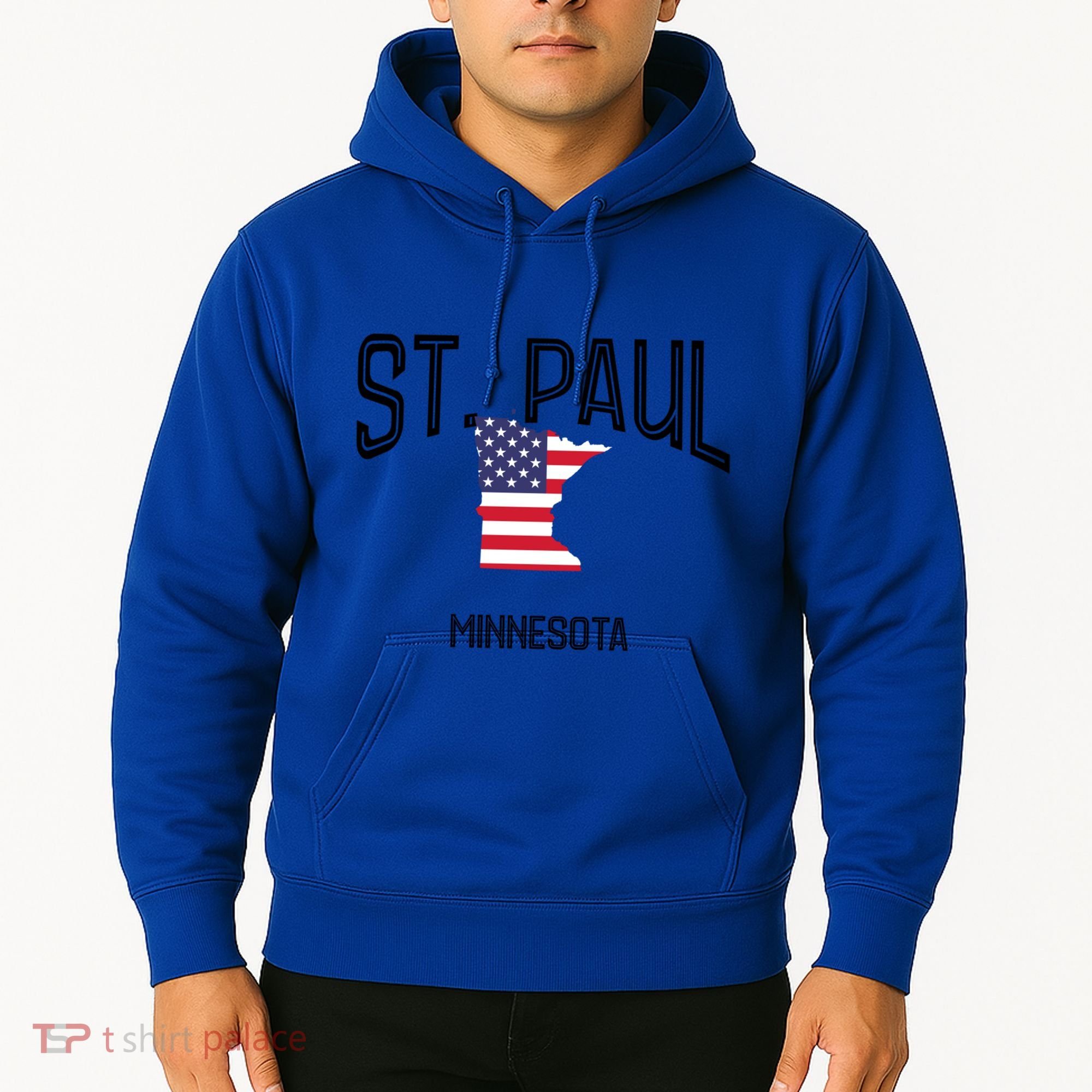 St Paul Minnesota Mn Throwback Retro Usa Flag Meaningful Gift Hoodie