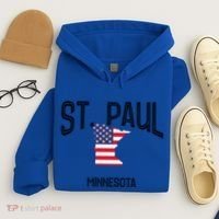 St Paul Minnesota Mn Throwback Retro Usa Flag Meaningful Gift Hoodie thumb 4