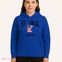 St Paul Minnesota Mn Throwback Retro Usa Flag Meaningful Gift Hoodie thumb 5