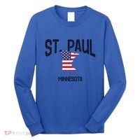 St Paul Minnesota Mn Throwback Retro Usa Flag Meaningful Gift Long Sleeve Shirt thumb 0
