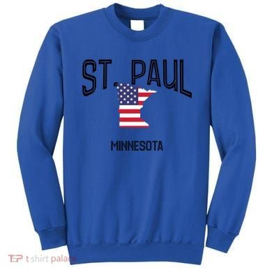 St Paul Minnesota Mn Throwback Retro Usa Flag Meaningful Gift Sweatshirt