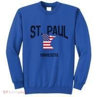 St Paul Minnesota Mn Throwback Retro Usa Flag Meaningful Gift Sweatshirt thumb 0