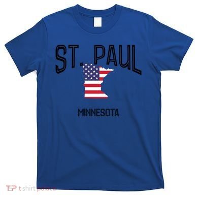St Paul Minnesota Mn Throwback Retro Usa Flag Meaningful Gift T-Shirt