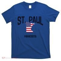 St Paul Minnesota Mn Throwback Retro Usa Flag Meaningful Gift T-Shirt thumb 0