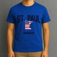 St Paul Minnesota Mn Throwback Retro Usa Flag Meaningful Gift T-Shirt thumb 3