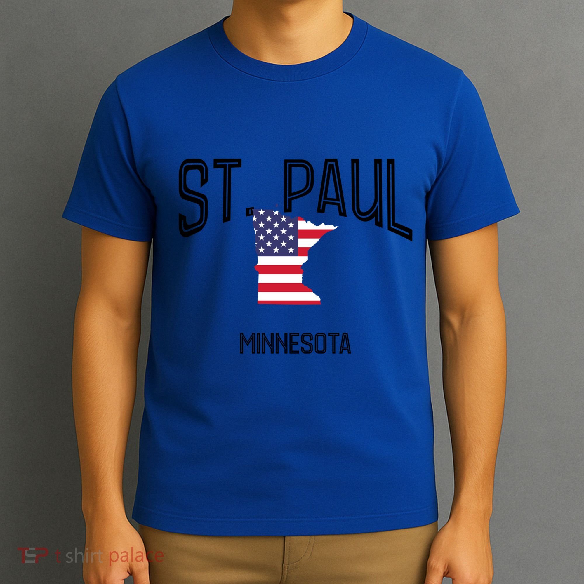 St Paul Minnesota Mn Throwback Retro Usa Flag Meaningful Gift T-Shirt