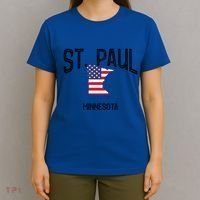 St Paul Minnesota Mn Throwback Retro Usa Flag Meaningful Gift T-Shirt thumb 4