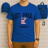 St Paul Minnesota Mn Throwback Retro Usa Flag Meaningful Gift T-Shirt thumb 6