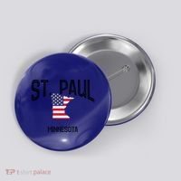 St Paul Minnesota Mn Throwback Retro Usa Flag Meaningful Gift Button thumb 0
