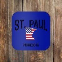 St Paul Minnesota Mn Throwback Retro Usa Flag Meaningful Gift Coaster thumb 0