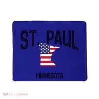 St Paul Minnesota Mn Throwback Retro Usa Flag Meaningful Gift Mousepad thumb 0