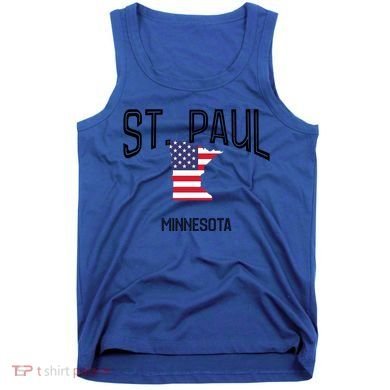 St Paul Minnesota Mn Throwback Retro Usa Flag Meaningful Gift Tank Top