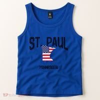 St Paul Minnesota Mn Throwback Retro Usa Flag Meaningful Gift Tank Top thumb 2