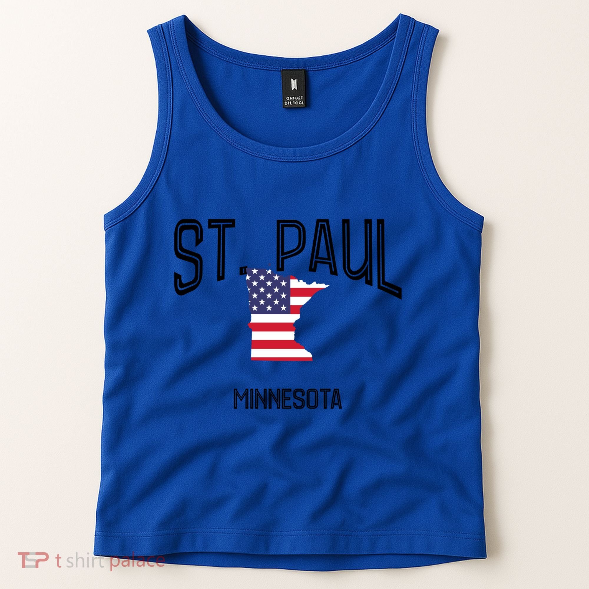 St Paul Minnesota Mn Throwback Retro Usa Flag Meaningful Gift Tank Top
