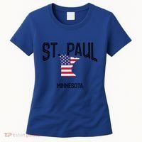 St Paul Minnesota Mn Throwback Retro Usa Flag Meaningful Gift Women's T-Shirt thumb 0