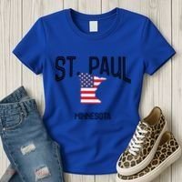St Paul Minnesota Mn Throwback Retro Usa Flag Meaningful Gift Women's T-Shirt thumb 3