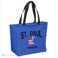 St Paul Minnesota Mn Throwback Retro Usa Flag Meaningful Gift Tote Bag thumb 2