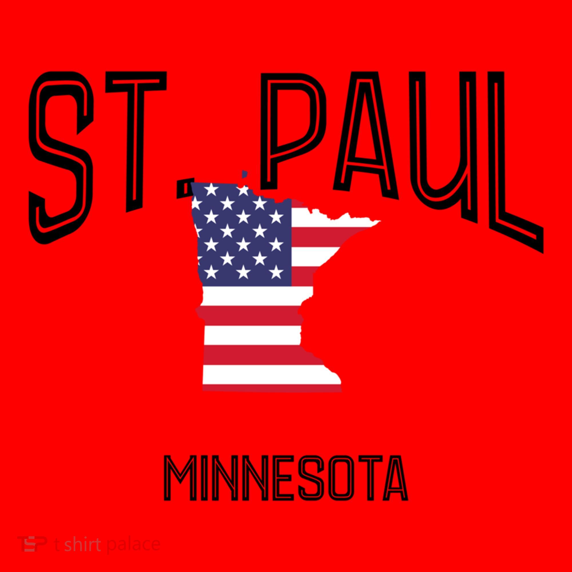 St Paul Minnesota Mn Throwback Retro Usa Flag Meaningful Gift Santa Hat