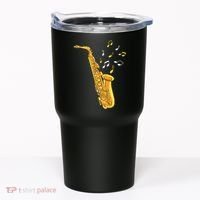 Saxophone Player Musical Notes Saxophonist Jazz Musician Sax Tumbler thumb 0