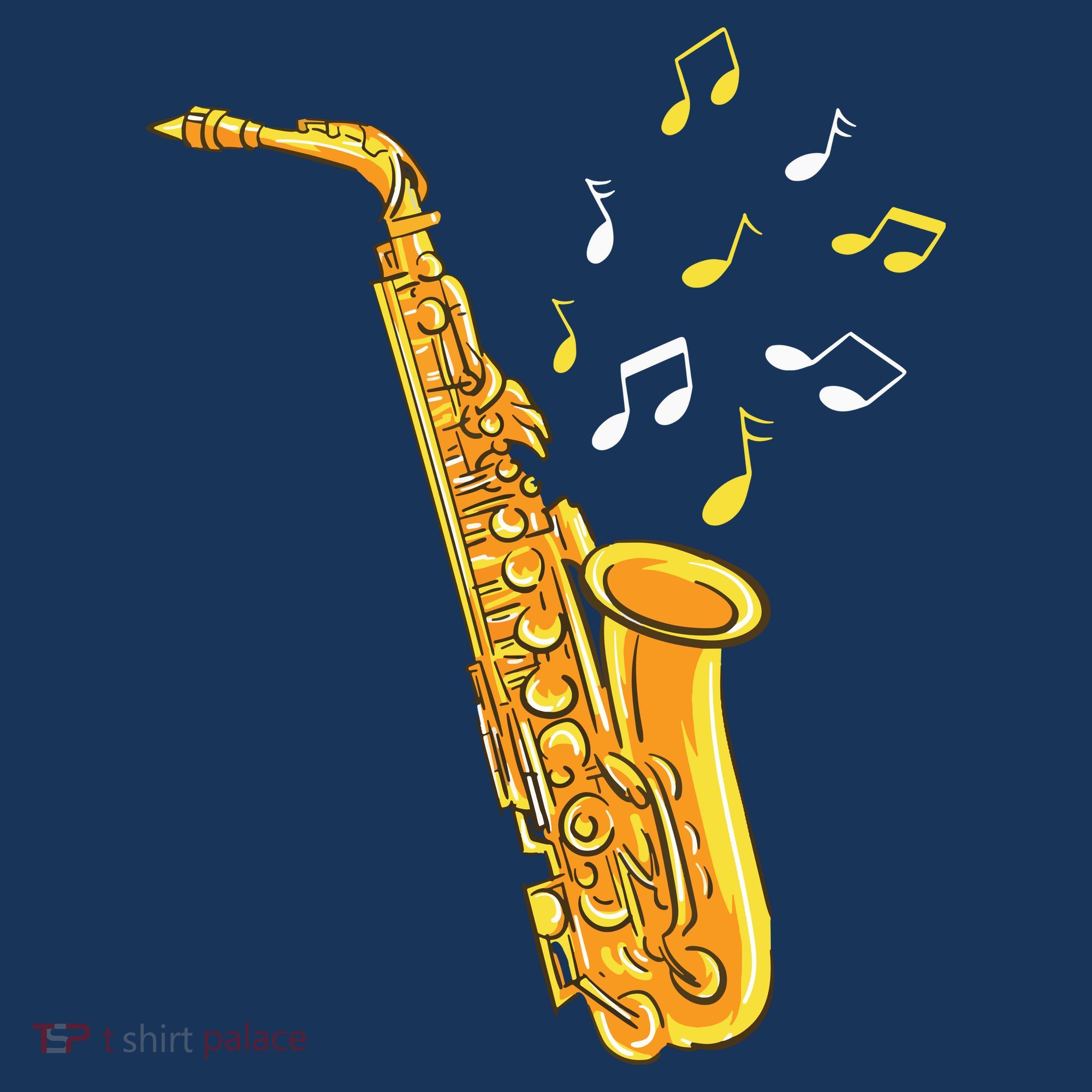 Saxophone Player Musical Notes Saxophonist Jazz Musician Sax Sweatshirt