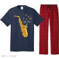 Saxophone Player Musical Notes Saxophonist Jazz Musician Sax Pajama Set thumb 0