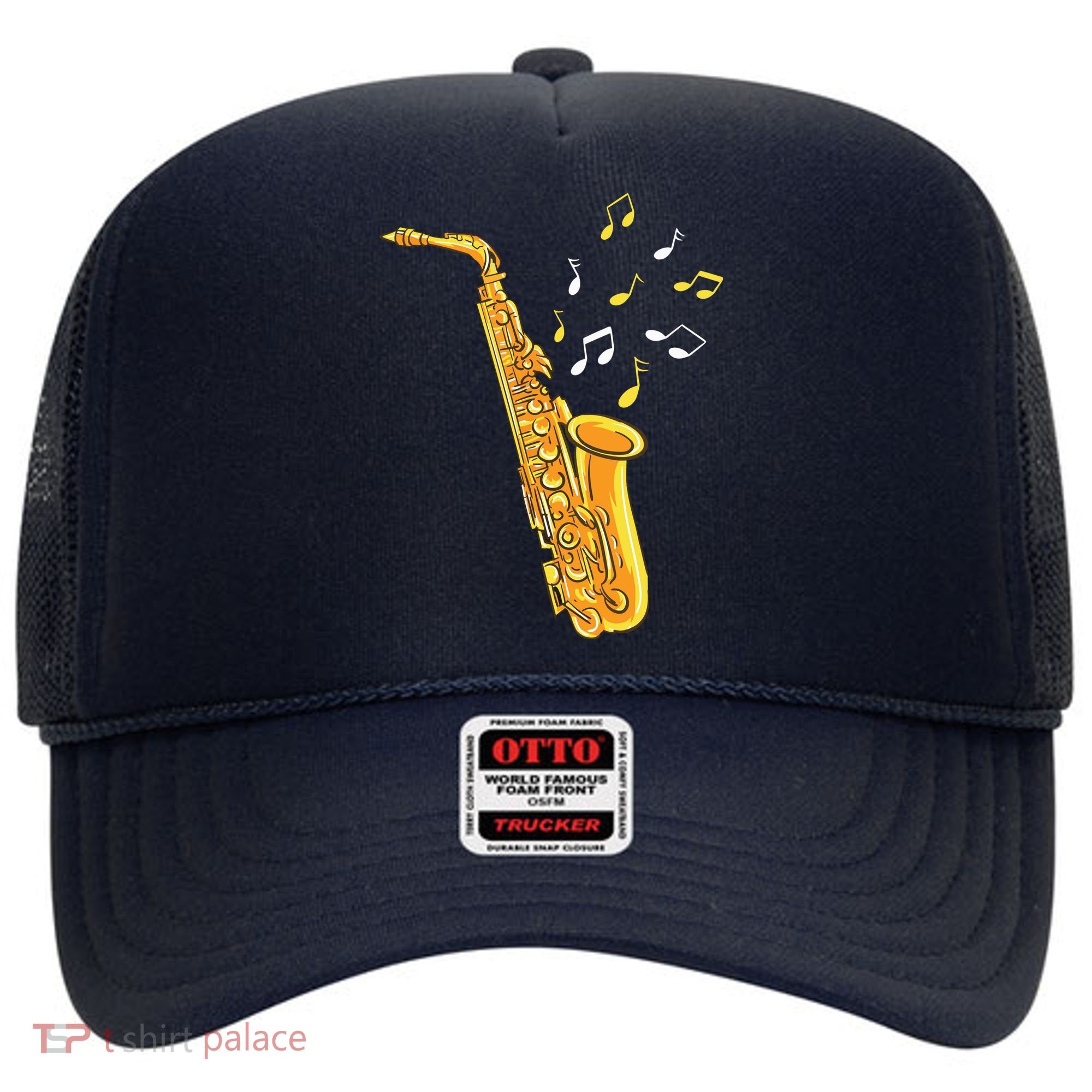 Saxophone Player Musical Notes Saxophonist Jazz Musician Sax Hat