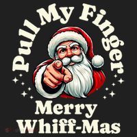 Santa Pull My Finger Christmas Holiday Fart Joke Women's Sweatshirt thumb 2