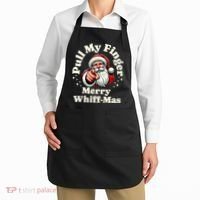 Santa Pull My Finger Christmas Holiday Fart Joke Apron thumb 2