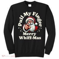 Santa Pull My Finger Christmas Holiday Fart Joke Sweatshirt thumb 0