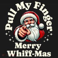 Santa Pull My Finger Christmas Holiday Fart Joke Women's Hoodie thumb 2
