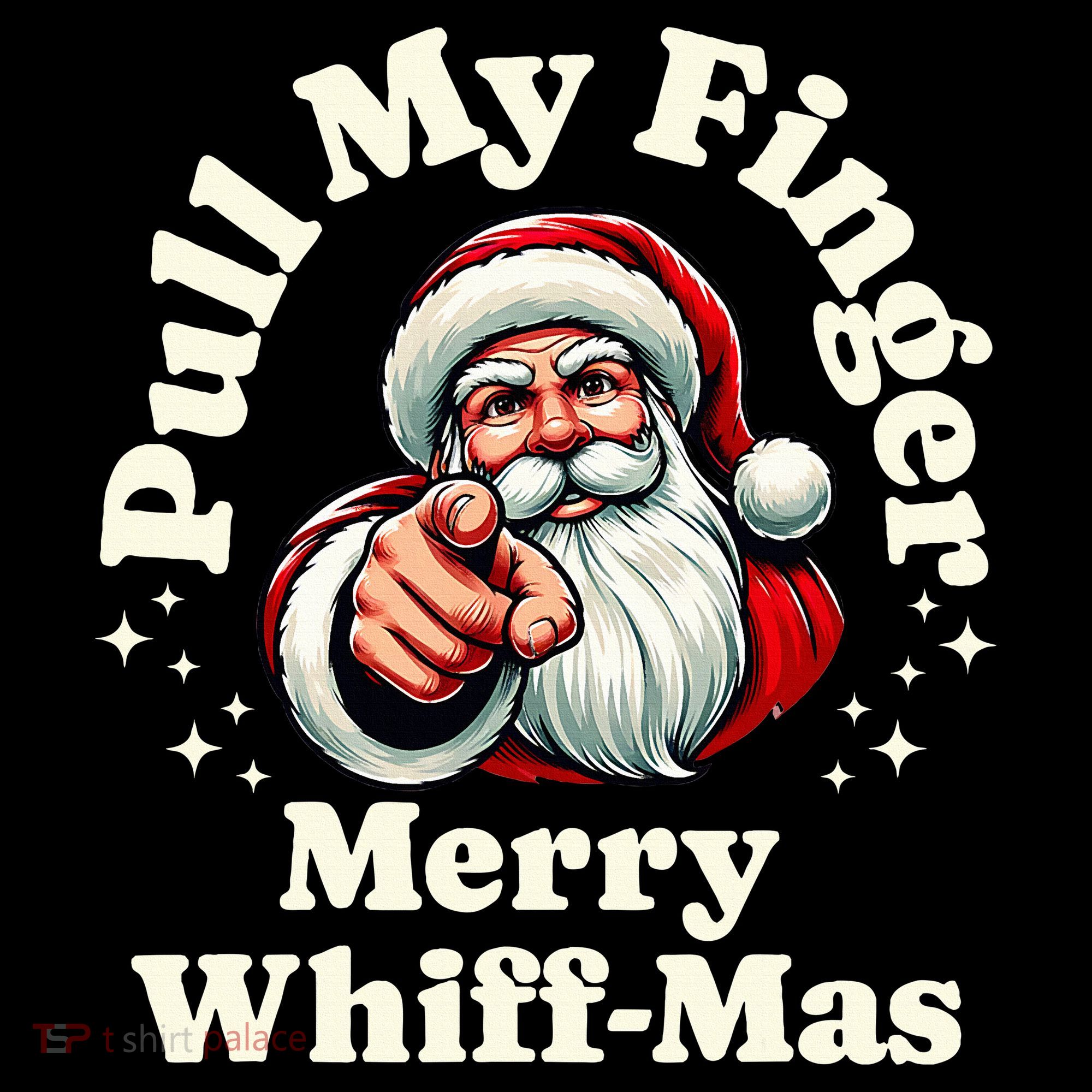Santa Pull My Finger Christmas Holiday Fart Joke Women's Hoodie
