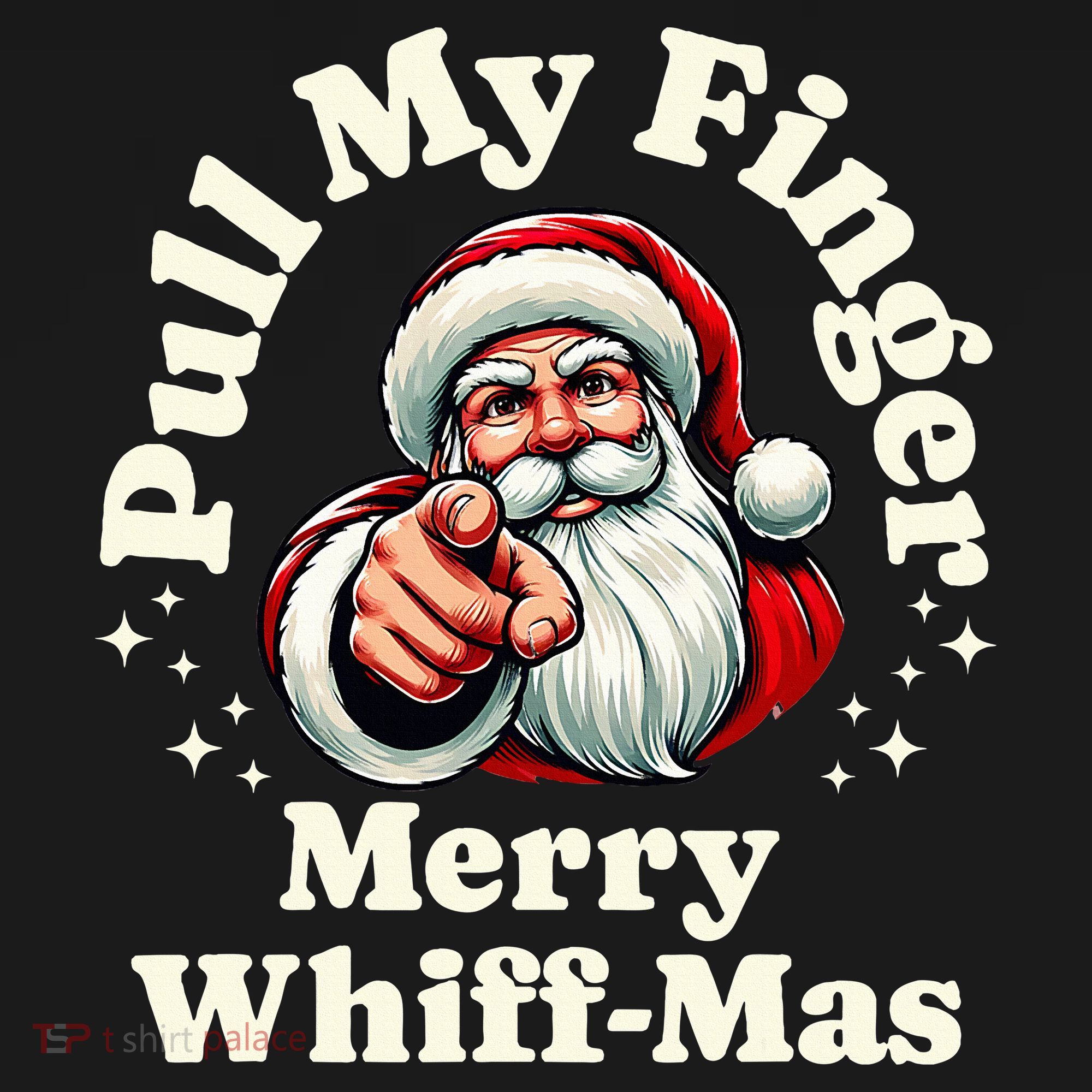 Santa Pull My Finger Christmas Holiday Fart Joke Women's Tank Top