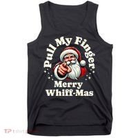 Santa Pull My Finger Christmas Holiday Fart Joke Tank Top thumb 0