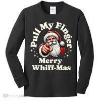 Santa Pull My Finger Christmas Holiday Fart Joke Kids Long Sleeve Shirt thumb 0