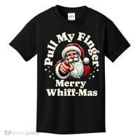 Santa Pull My Finger Christmas Holiday Fart Joke Kids T-Shirt thumb 0