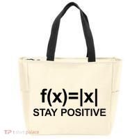 Stay Positive Math Avoid Negativity Math Tote Bag thumb 0