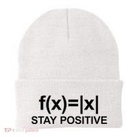 Stay Positive Math Avoid Negativity Math Beanie thumb 0
