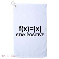 Stay Positive Math Avoid Negativity Math Golf Towel thumb 0